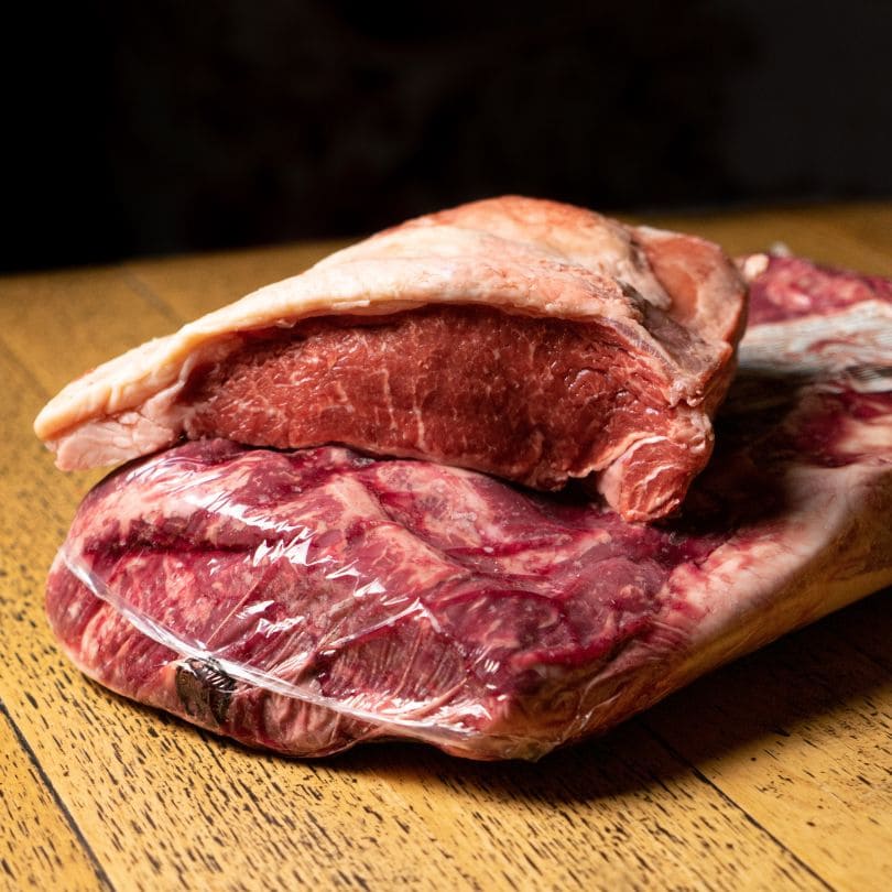 Corte de carne Black Angus de Nebraska sobre parrilla